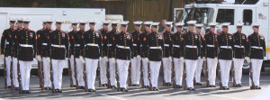 The USMC Silent Drill Platoon performed to honor our Medal of Honor Recipient keynote speakers.